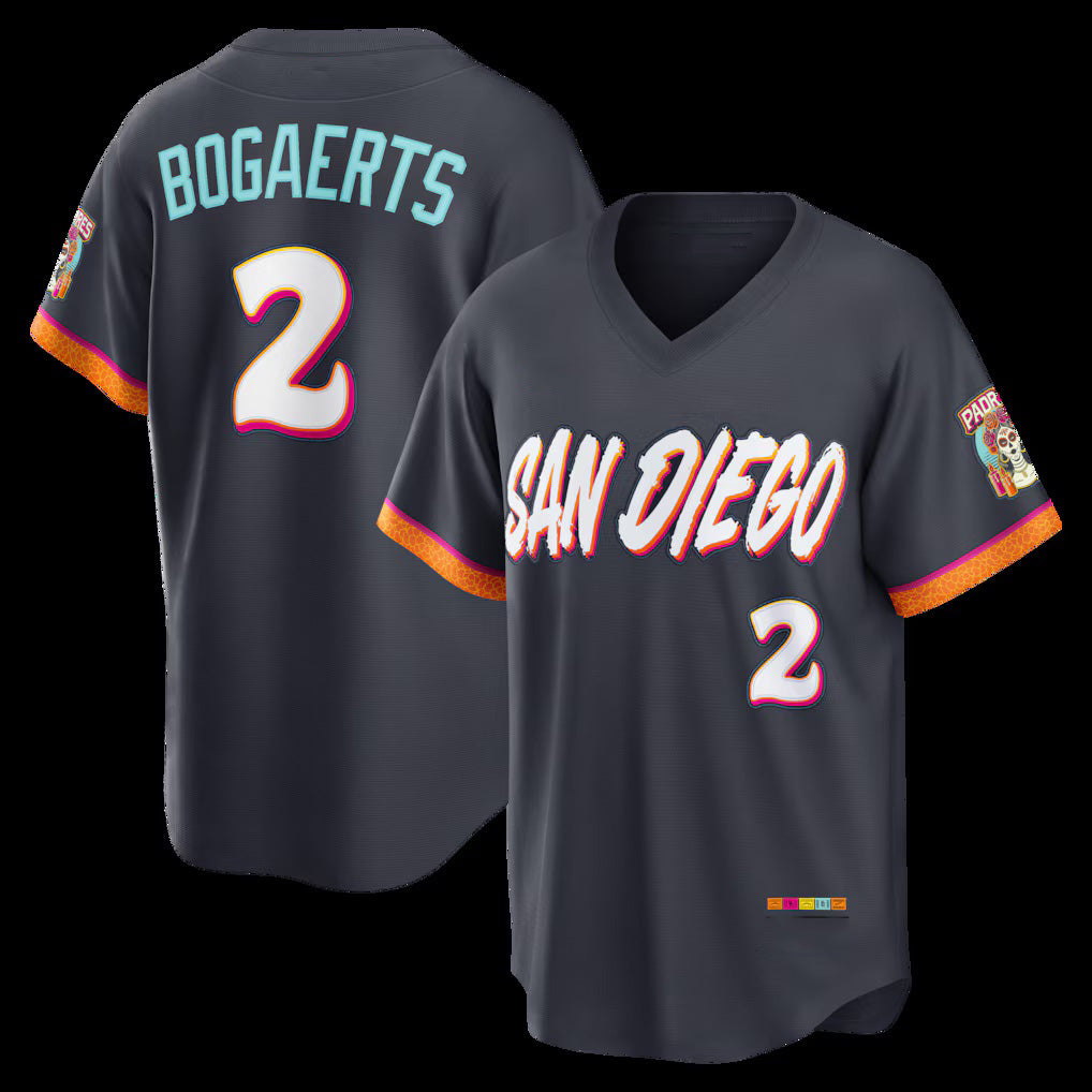 San Diego Padres #2 Xander Bogaerts Obsidian Puhics 2026 City Connect Stadium Jersey