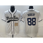 Chicago White Sox #88 Luis Robert Number White Puhics Cool Base Stitched Jersey