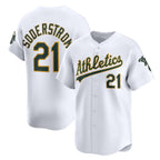 Oakland Athletics #21 Tyler Soderstrom White Puhics Home Limited Player Jersey 2