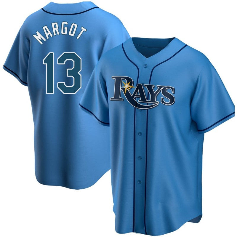 Tampa Bay Rays Replica #13 Manuel Margot Light Blue Puhics Alternate Jersey