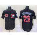 Chicago Cubs #23 Ryne Sandberg Black Puhics Limited Stitched Jersey