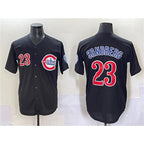 Chicago Cubs #23 Ryne Sandberg Black Puhics Limited Stitched Jersey