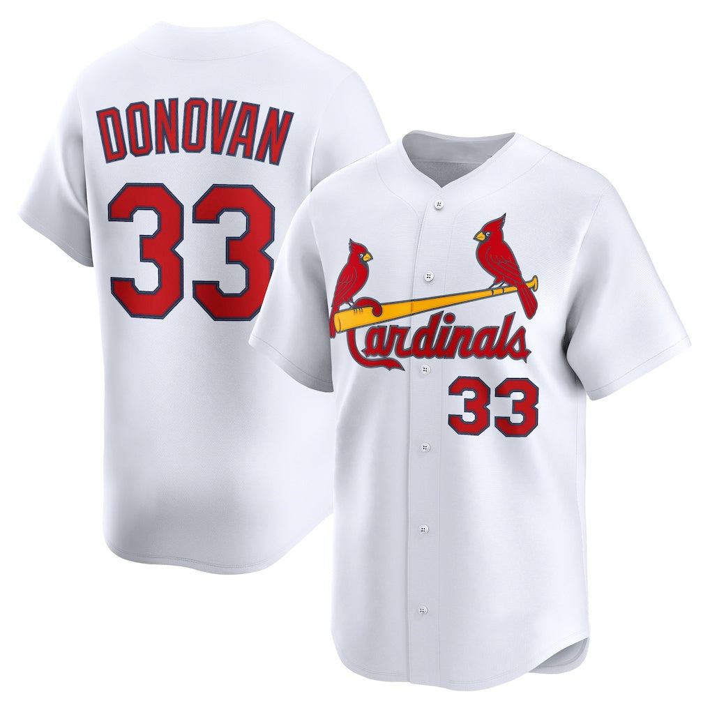 St. Louis Cardinals #33 Brendan Donovan White Puhics Home Limited Player Jersey