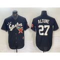 Houston Astros #27 Jose Altuve Black Puhics Cactus Jack Cool Base Jersey