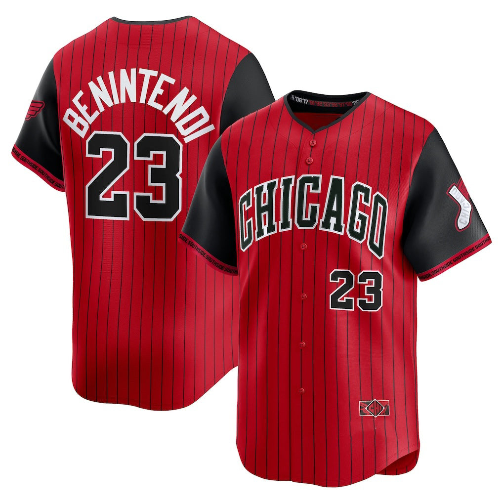Chicago White Sox #23 Andrew Benintendi Red-Black Puhics 2025 City Connect Limited Player Jersey