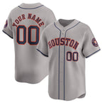 Custom Houston Astros Gray Puhics 2024 Away Limited Stitched Jersey