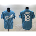 Kansas City Royals #18 Yuli Gurriel Blue Puhics Cool Base Stitched Jersey