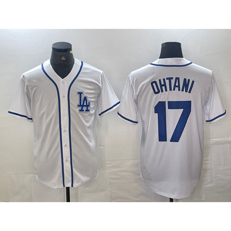 Los Angeles Dodgers #17 Shohei Ohtani White Puhics Cool Base Stitched Jersey