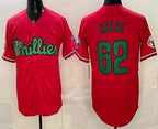 Philadelphia Phillies #62 Jason Kelce Red Puhics Limited Stitched Jersey