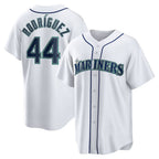 Seattle Mariners #44 Julio Rodriguez White Puhics Home Replica Player Jersey