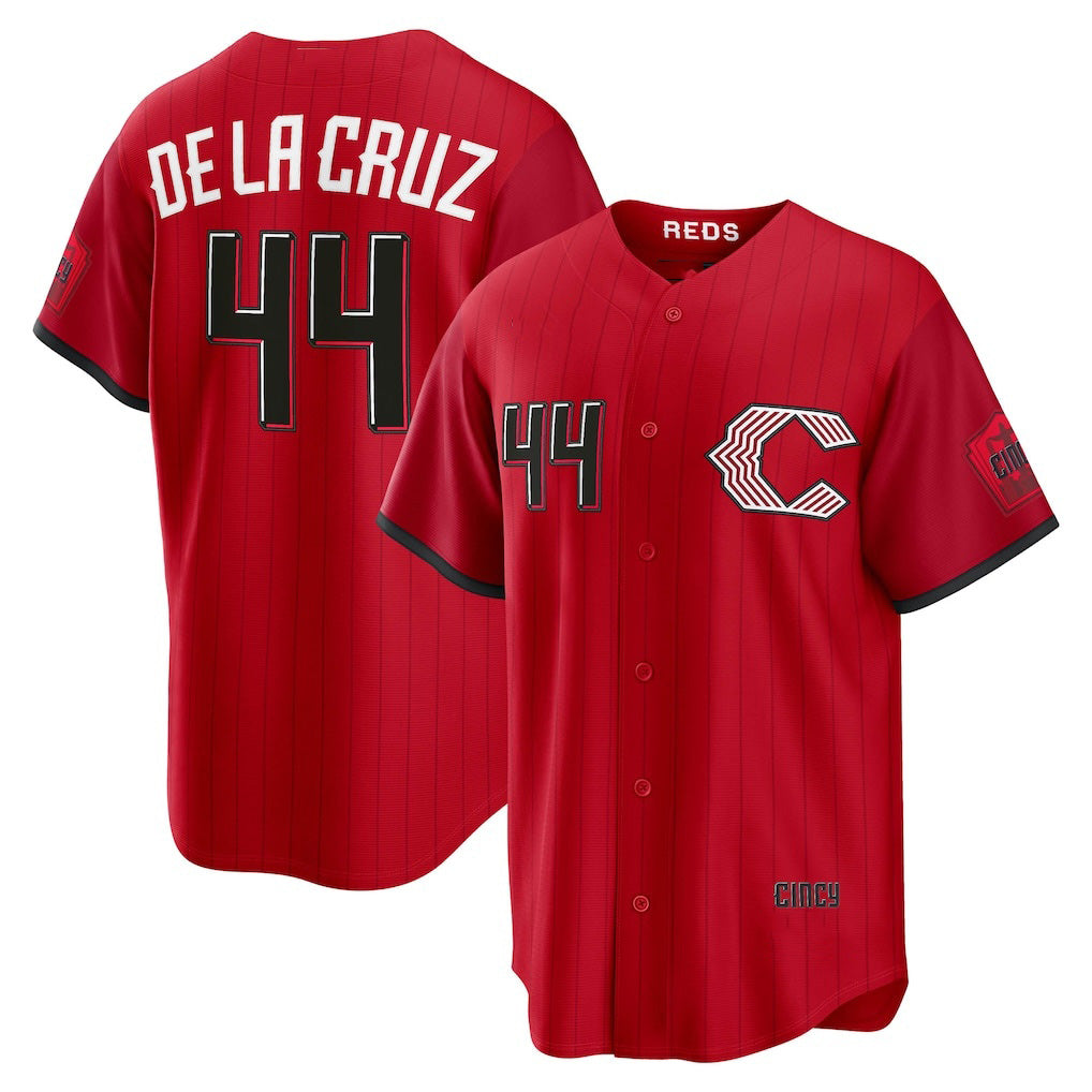 Cincinnati Reds #44 Elly De La Cruz Red Puhics 2026 City Connect Stadium Jersey