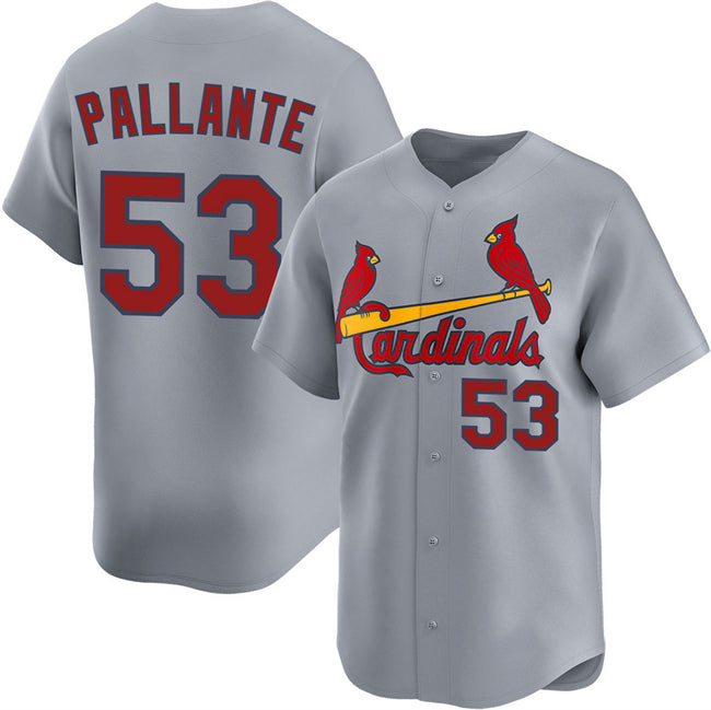 St. Louis Cardinals #53 Andre Pallante Gray Puhics 2024 Away Limited Stitched Jersey