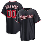 Custom Washington Nationals Navy Puhics Alternate Replica Jersey