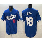 Los Angeles Dodgers #18 Yoshinobu Yamamoto MVP Blue Puhics Limited Stitched Jersey