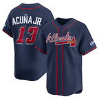 Atlanta Braves #13 Ronald Acu?a Jr. Navy Puhics 2025 Speedway Classic Alternate Limited Stitched Jersey