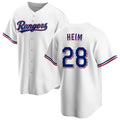 Texas Rangers #28 Jonah Heim White Puhics Cool Base Stitched Jersey