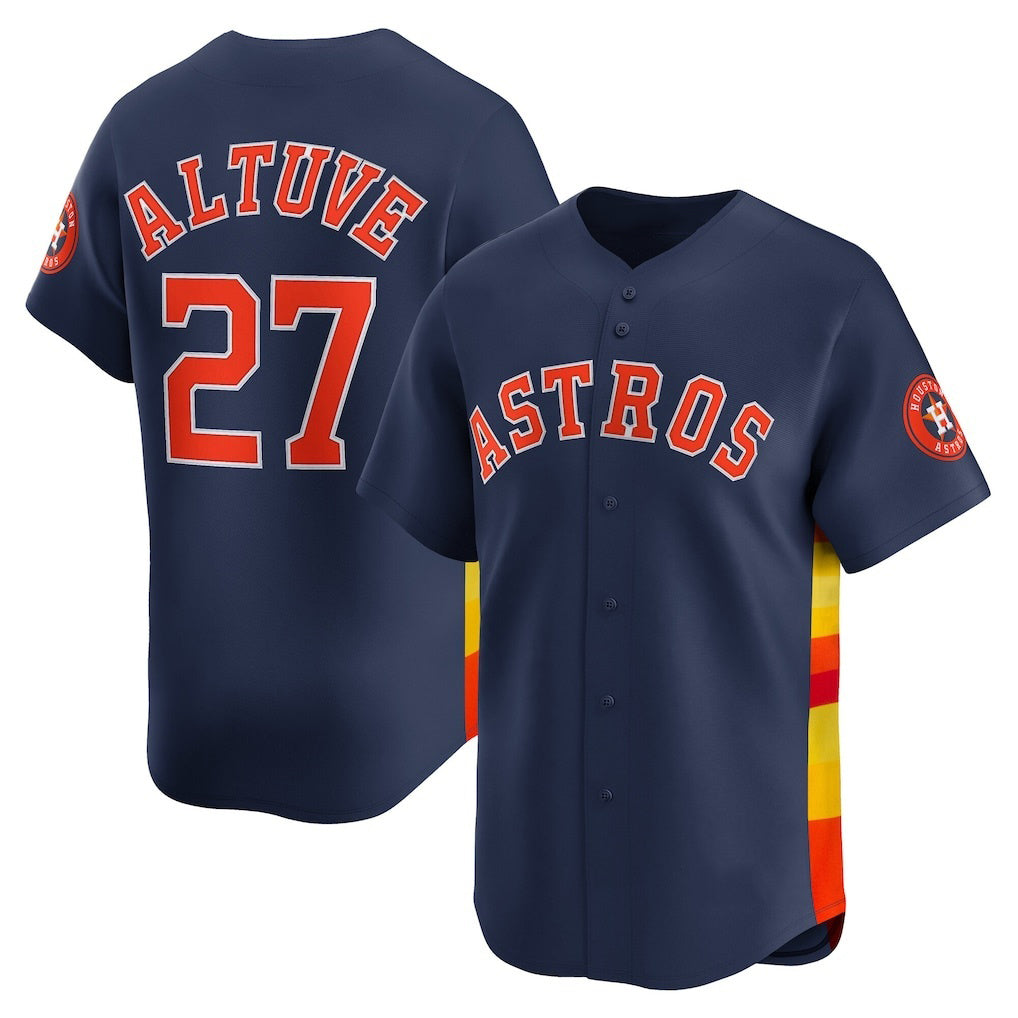 Houston Astros #27 Jose Altuve Navy Puhics Alternate Limited Player Jersey