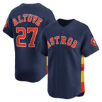 Houston Astros #27 Jose Altuve Navy Puhics Alternate Limited Player Jersey