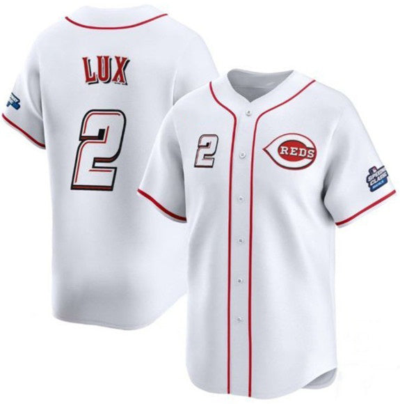 Cincinnati Reds #2 Gavin Lux White Puhics 2025 Speedway Classic Home Limited Stitched Jersey