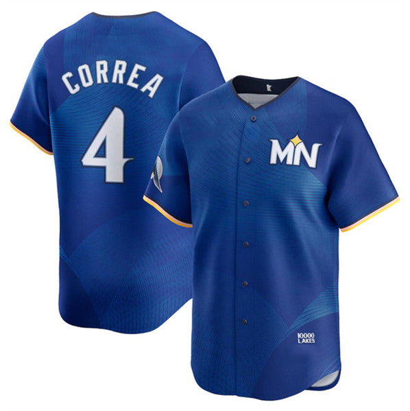 Minnesota Twins #4 Carlos Correa Royal Puhics 2024 City Connect Limited Stitched Jersey