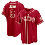 Texas Rangers #6 Josh Jung Red Puhics 2026 City Connect Stadium Jersey
