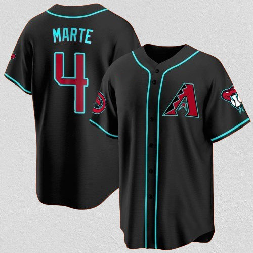 Arizona Diamondbacks #4 Ketel Marte Black Puhics 2024 Cool Base Stitched Jersey
