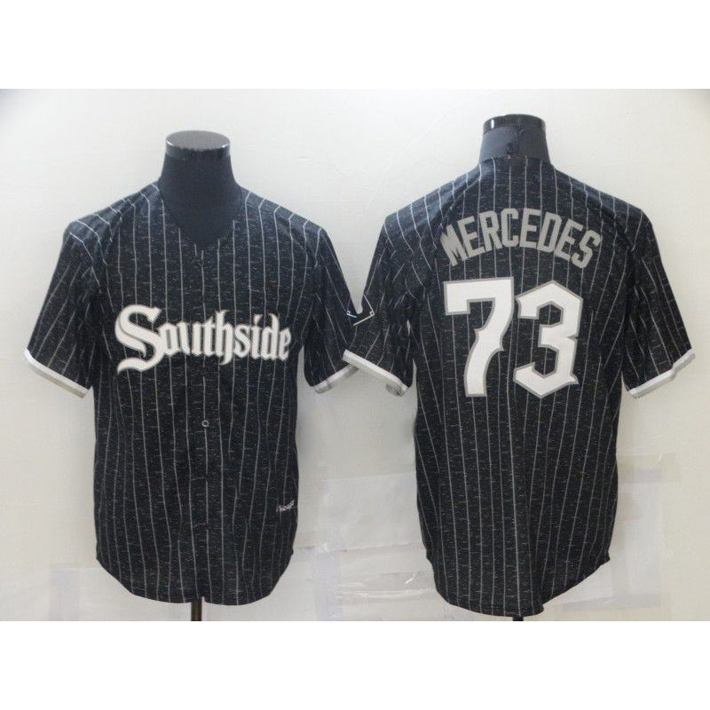 Chicago White Sox #73 Yermin Mercedes City Edition Black Puhics Game 2021 Jerseys