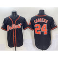Detroit Tigers #24 Miguel Cabrera Black Puhics With Patch Cool Base Stitched Jersey