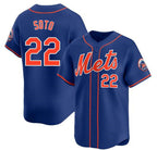 New York Mets #22 Juan Soto Royal Puhics 2024 Alternate Limited Stitched Jersey