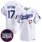 Los Angeles Dodgers #17 Shohei Ohtani White Puhics 2025 Tokyo Series Limited Stitched Jersey