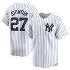 New York Yankees #27 Giancarlo Stanton White Puhics Home Limited Player Jersey
