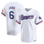 Texas Rangers #6 Josh Jung White Puhics Home Limited Player Jersey