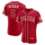 Texas Rangers #5 Corey Seager Red Puhics 2026 City Connect Authentic Sponsor Patch Jersey