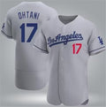 Los Angeles Dodgers #17 Shohei Ohtani Gray Puhics Flex Base Stitched Jersey
