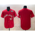 Toronto Blue Jays Blank Red Puhics 2025 World Series Home Cool Base Stitched Jersey