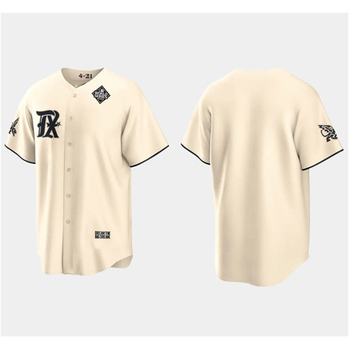 Texas Rangers Blank Cream Puhics 2023 World Series City Connect Stitched Jersey