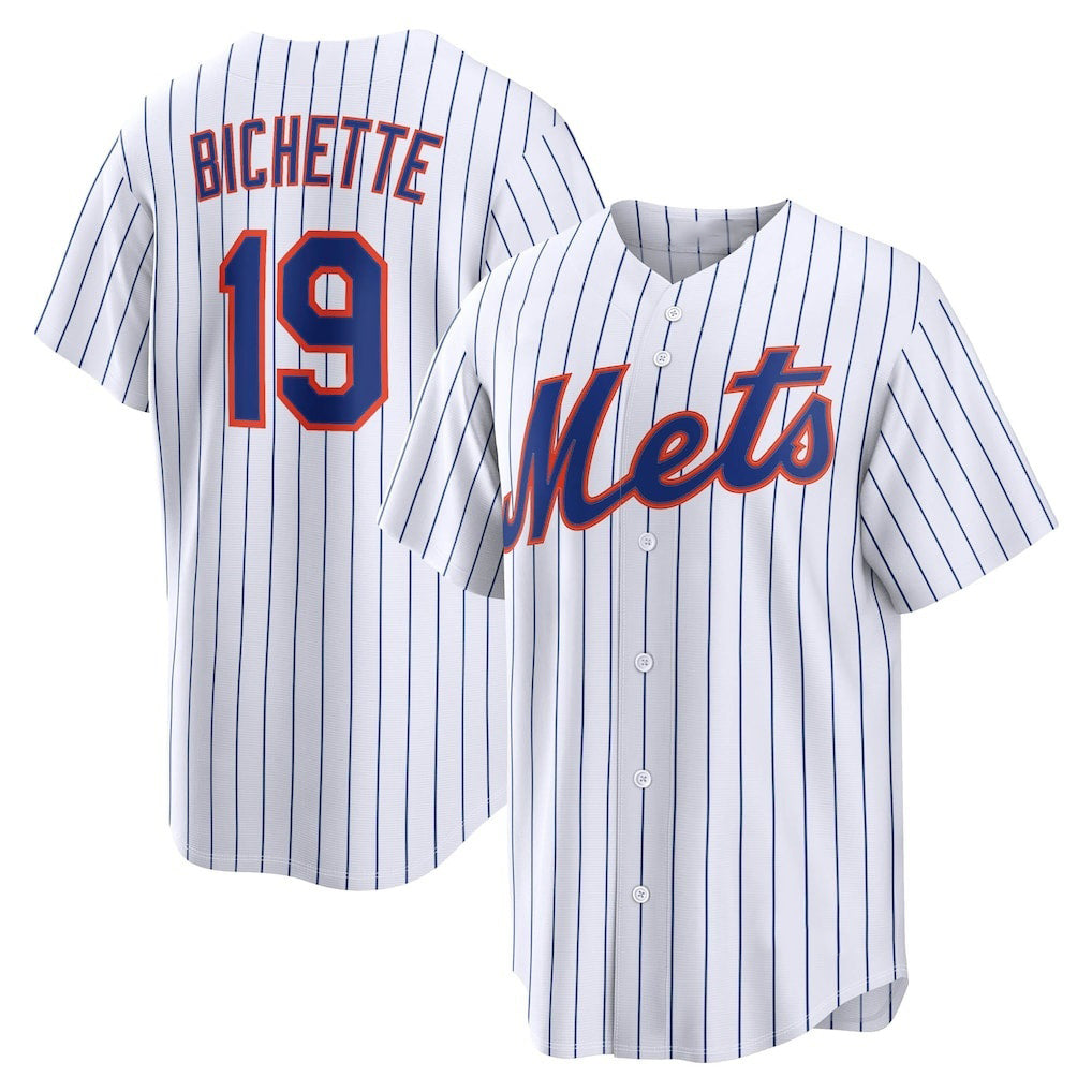 New York Mets #19 Bo Bichette White Puhics Home Replica Jersey