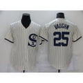 Chicago White Sox #25 Andrew Vaughn 2021 Cream Navy Puhics Field of Dreams Name Flex Base Stitched Jersey