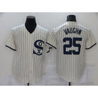 Chicago White Sox #25 Andrew Vaughn 2021 Cream Navy Puhics Field of Dreams Name Flex Base Stitched Jersey