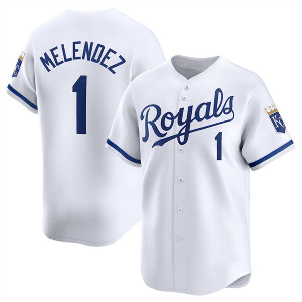 Kansas City Royals #1 MJ Melendez White Puhics 2024 Home Limited Stitched Jersey