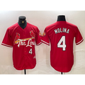 St. Louis Cardinals #4 Yadier Molina Red Puhics 2024 City Connect Limited Stitched Jersey