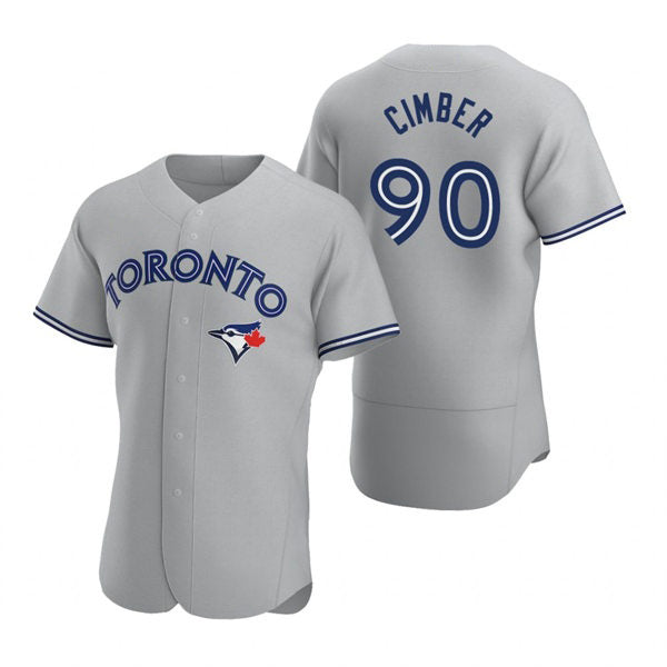 Toronto Blue Jays #90 Adam Cimber Gray Puhics Road Flex Base Player Jersey