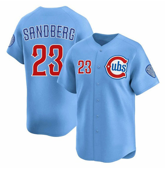 Chicago Cubs #23 Ryne Sandberg Blue Puhics 2024-25 2nd Alternate Limited Stitched Jersey