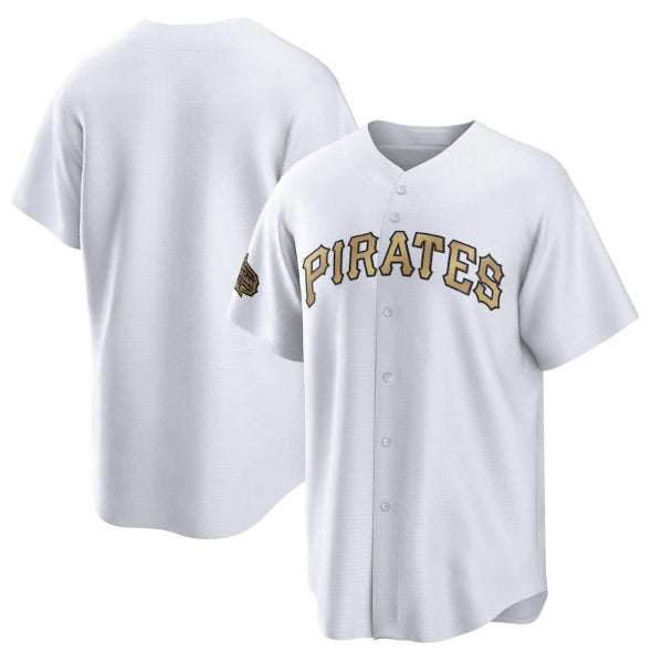 Pittsburgh Pirates Blank White Puhics 2022 All-Star Cool Base Stitched Jersey