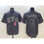 New York Mets #6 Starling Marte Gray Puhics 2024 City Connect Cool Base Stitched Jerseys