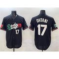 Los Angeles Dodgers #17 Shohei Ohtani Black Puhics Mexico Flag Limited Stitched Jersey