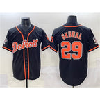 Detroit Tigers #29 Tarik Skubal Black Puhics With Patch Cool Base Stitched Jersey