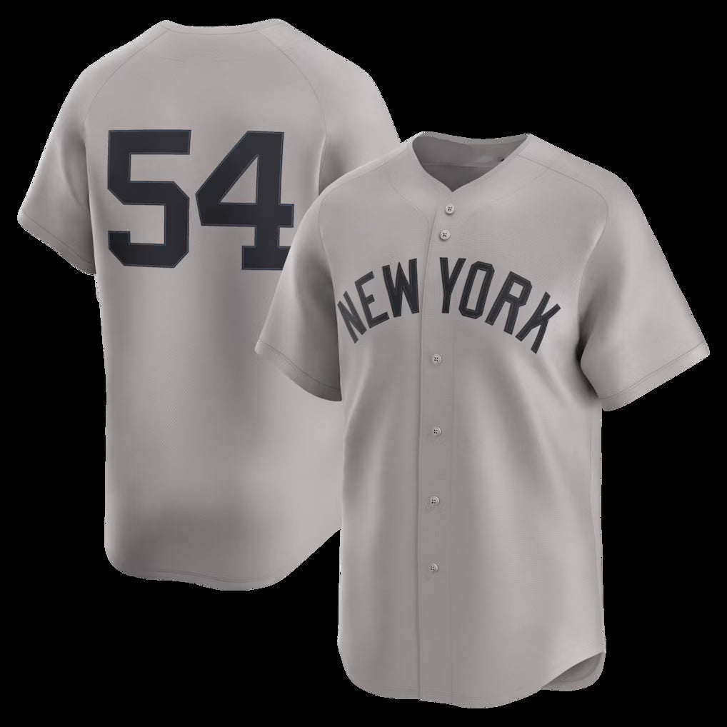New York Yankees #54 Max Fried Gray Puhics Road Limited Player Jersey 2