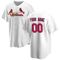 Custom St. Louis Cardinals White Puhics Home Replica Jersey