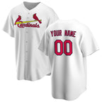 Custom St. Louis Cardinals White Puhics Home Replica Jersey